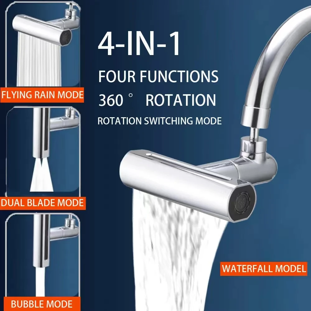 Universal Kitchen Faucet Accessories Splash Guard Water Drop Rotary Foamer Pressurization Extension Nozzle Universal Connector