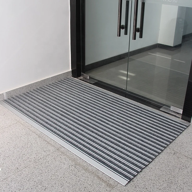 Customized Door Mats Aluminum Alloy Floor Carpet Roll Up Recessed Entrance Mat