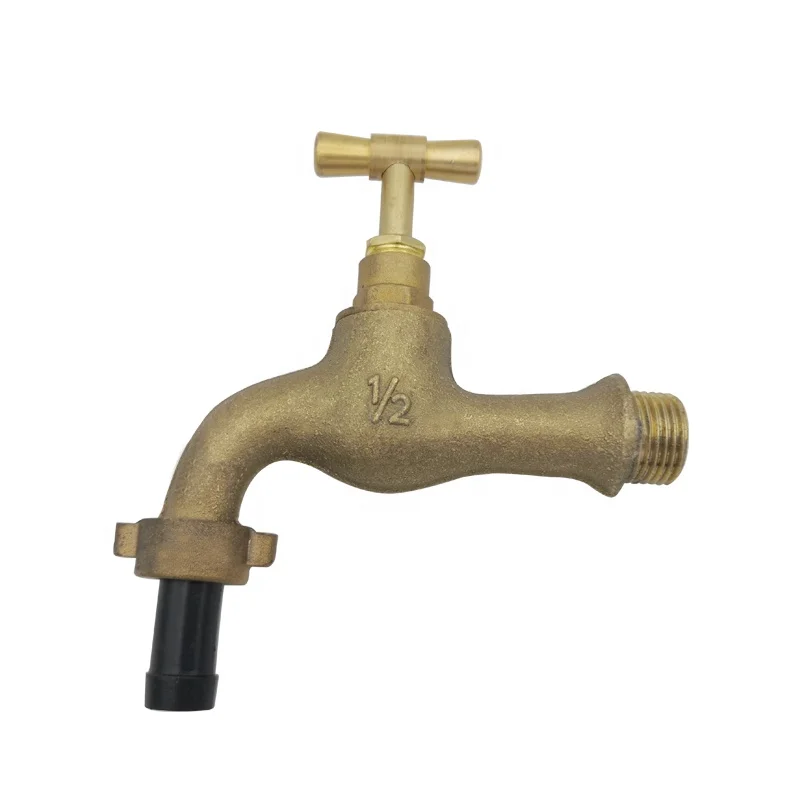 
brass bibcock with black connector africa hot selling tap cold water faucet 