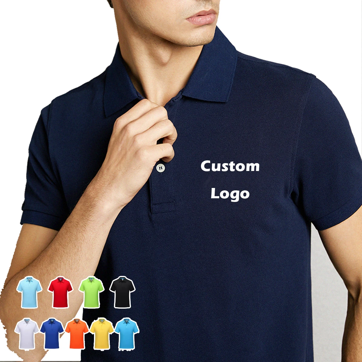 OEM Cotton Plain Golf Shirt Printyoung Boyrt Sleevehome Decorations Polo Shirt Short Sleeve Men Knitted Fabric Casual 20 Pcs JFJ