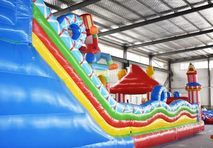 Bounce House With Banners Bouncer Castle Inflateble Bouncy Speed Racer Wholesalers Cactus Combo Candy Themed House