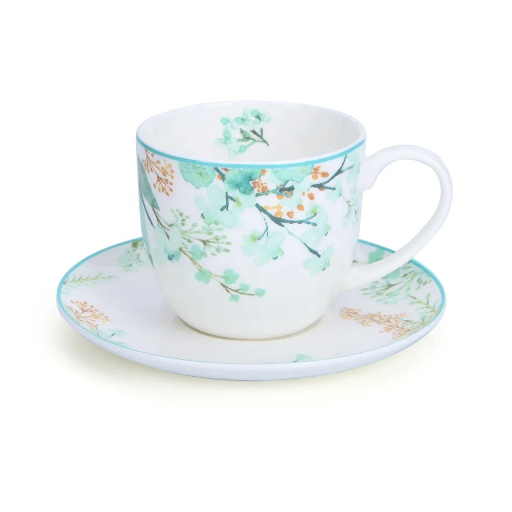 Modern Ceramic new Bone China Coffee Tea Cups and Saucers Set