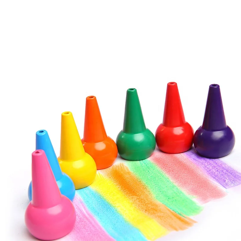 Crayon On The Finger Baby Crayon  Cute Shape Clean not Dirty Hands 3D Round Crayon
