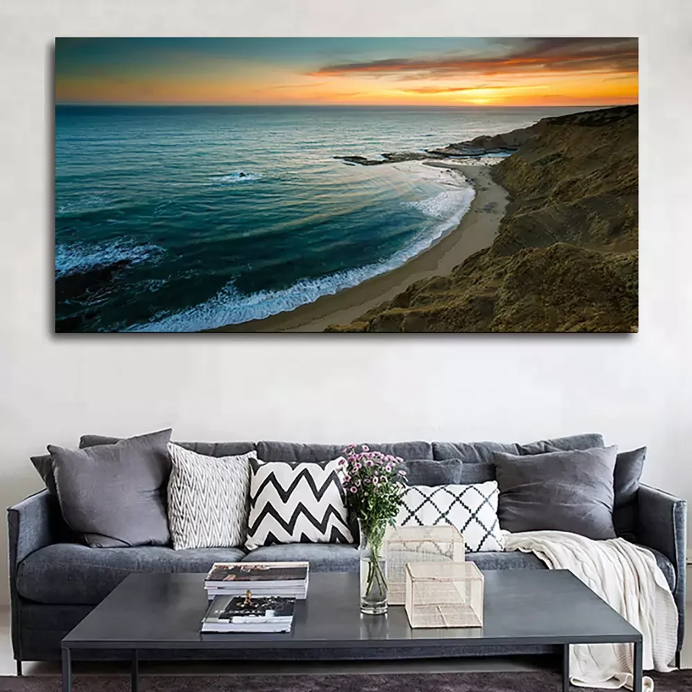 Modern Painting Wall Art Large Panel Natural Seascape Canvas Print For Home Decoration