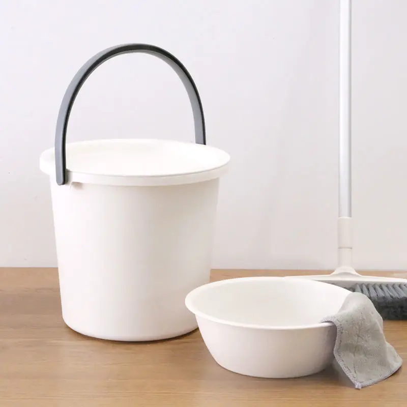 GREENSIDE Fashion Design Glossy Large Capacity Durable Plastic Bucket with Lid