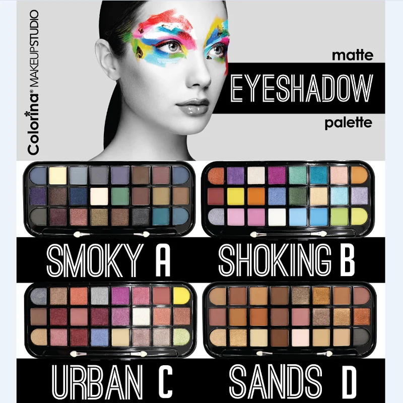 Factory Wholesale Private Label Cheap Facial Makeup 24 Colors Matte Powder Eyeshadow Palette