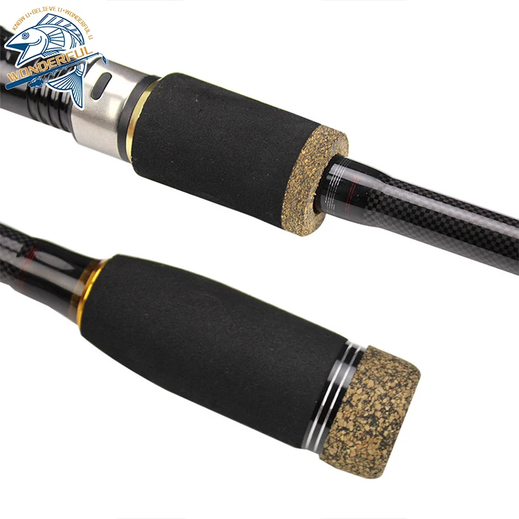 Wholesale 2.1-3M M Short Lure Fishing Pole Carbon 4 Sections Portable Plug Long-range Straight Handle Light Fishing Rod