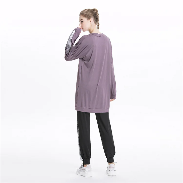 TSM-8E056 Middle East Arab Hui Muslim Women Sportswear Leisure Round Neck Sports Hoodies Set Autumn Winter