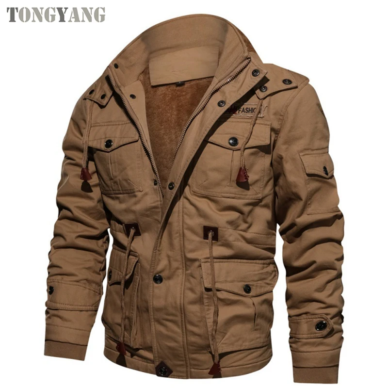 TONGYANG Men Jacket Coats Fashion Trench Coat New Winter Casual Thick Overcoat Black Gentleman Jacket Male Long Jacket