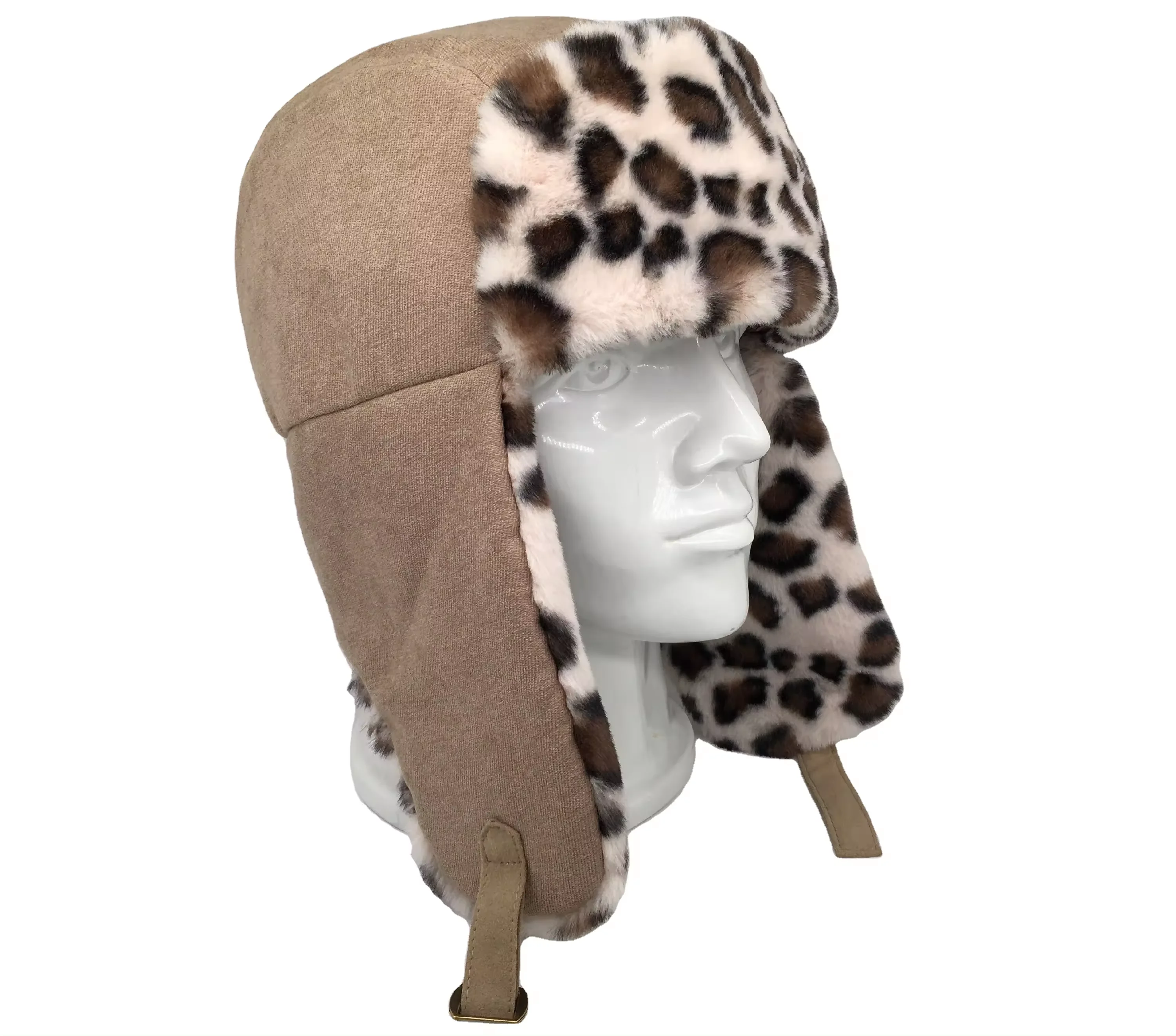 Warm Fur Custom Logo Color Winter Hat Trapper Hat Earflap Snowboarding Aviator For Unisex