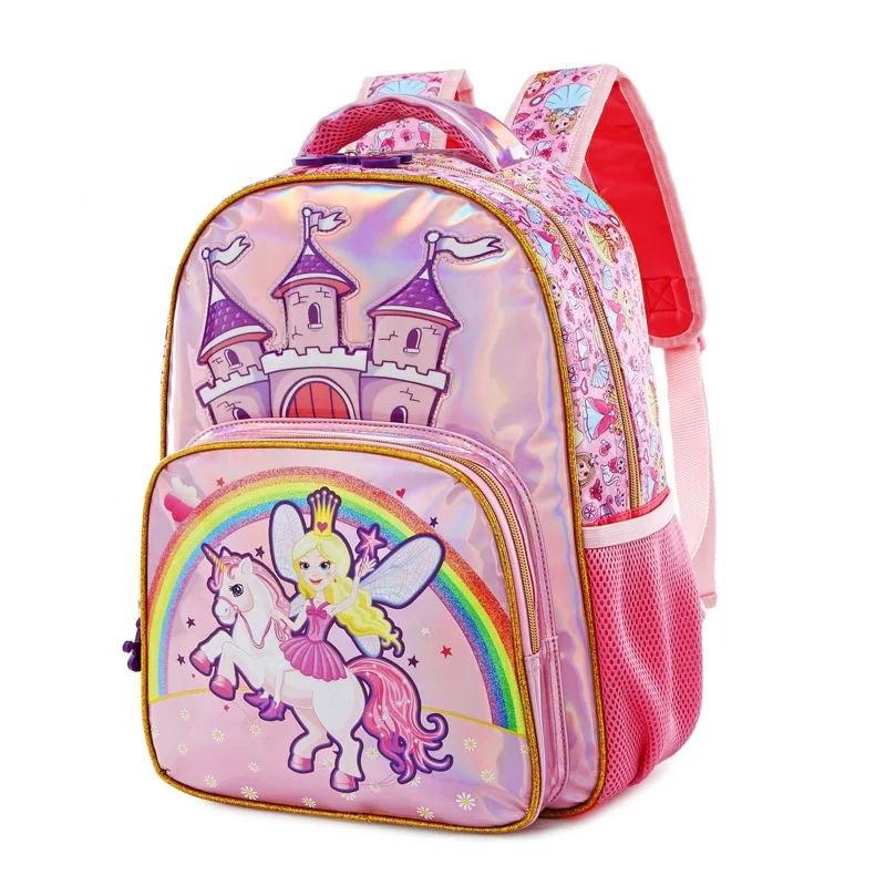 Custom school bags backpack kids girl princess bags customized backpack pink schooler primary school bags back to school
