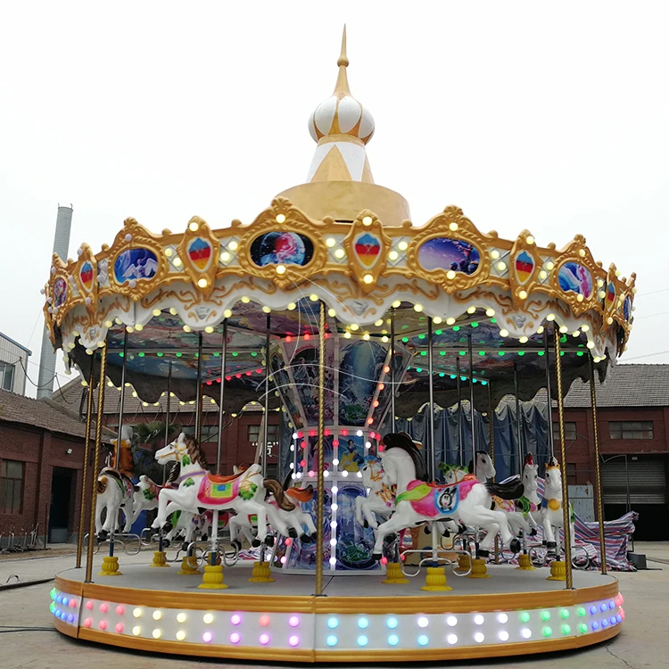 antique park carousel horse adult amusement ride for sale