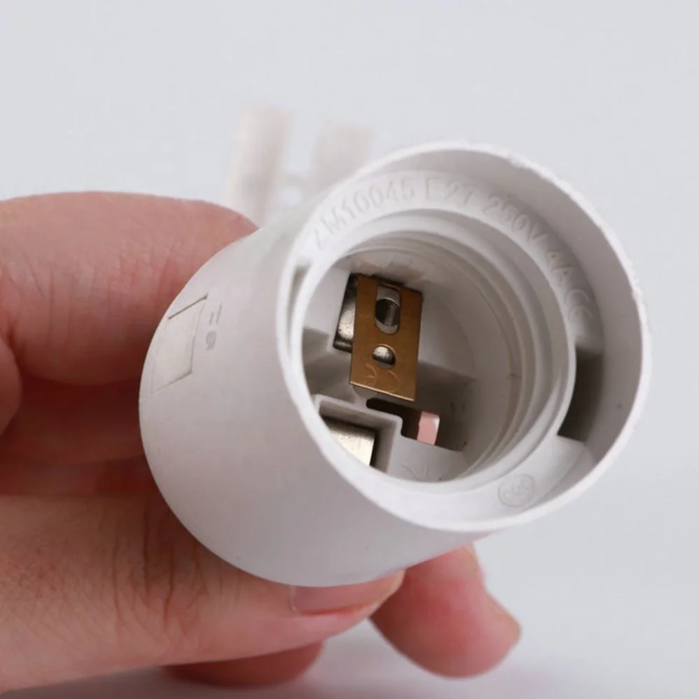 Edison E27 Antique Led Bulb Socket Base Vintage Retro Holders Pendant Wire Plastic Lamp Holder