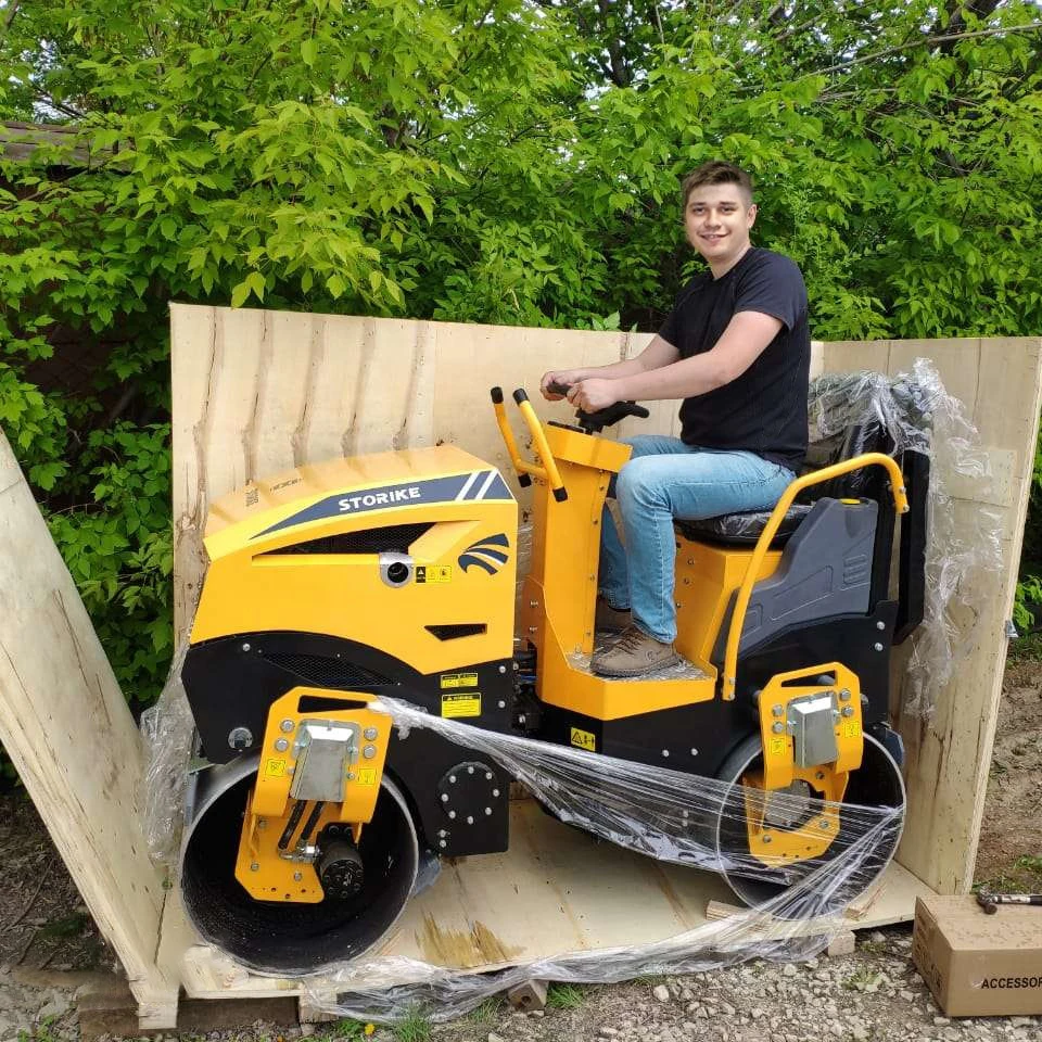 1.2 Ton Hydraulic Asphalt Rollers honda Changchai Engine Gasoline diesel Double Drum Mini Small Road Roller Compactor