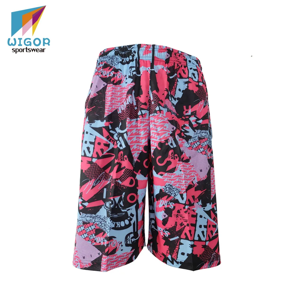 Hot sale quick dry mens work out shorts full sublimation print custom logo available dry fit gym shorts with side pockets