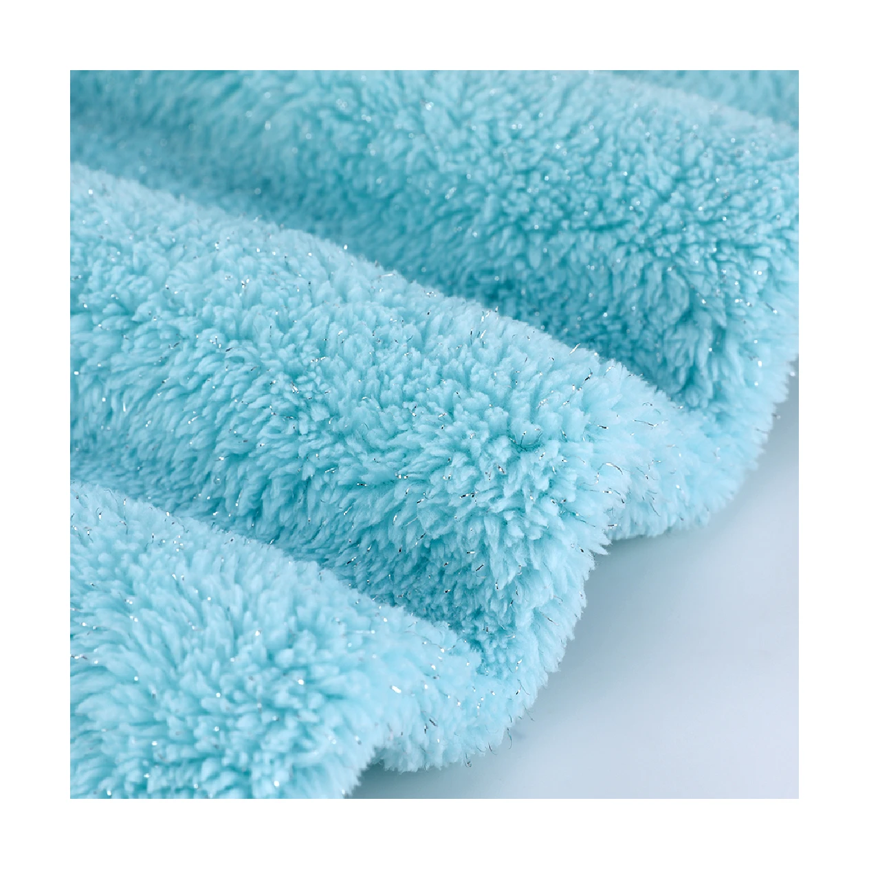 Wholesale Hot Selling Eco-Friendly 100% Polyester Windproof Fleece Compound With Sparkling Sherpa Fleece Fabric