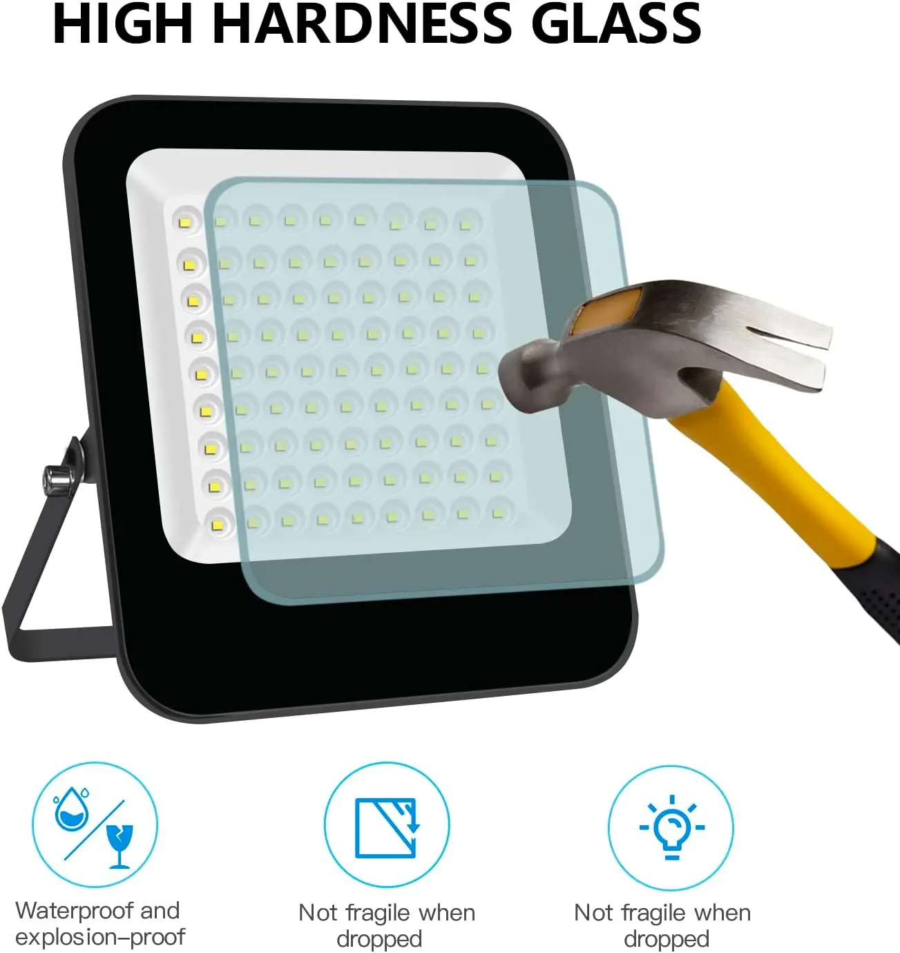 Best Quality 50Watts Waterproof 100w Long Distance 3000k 6500K 200w Housing Sensor Led Motion Detection Flood Light