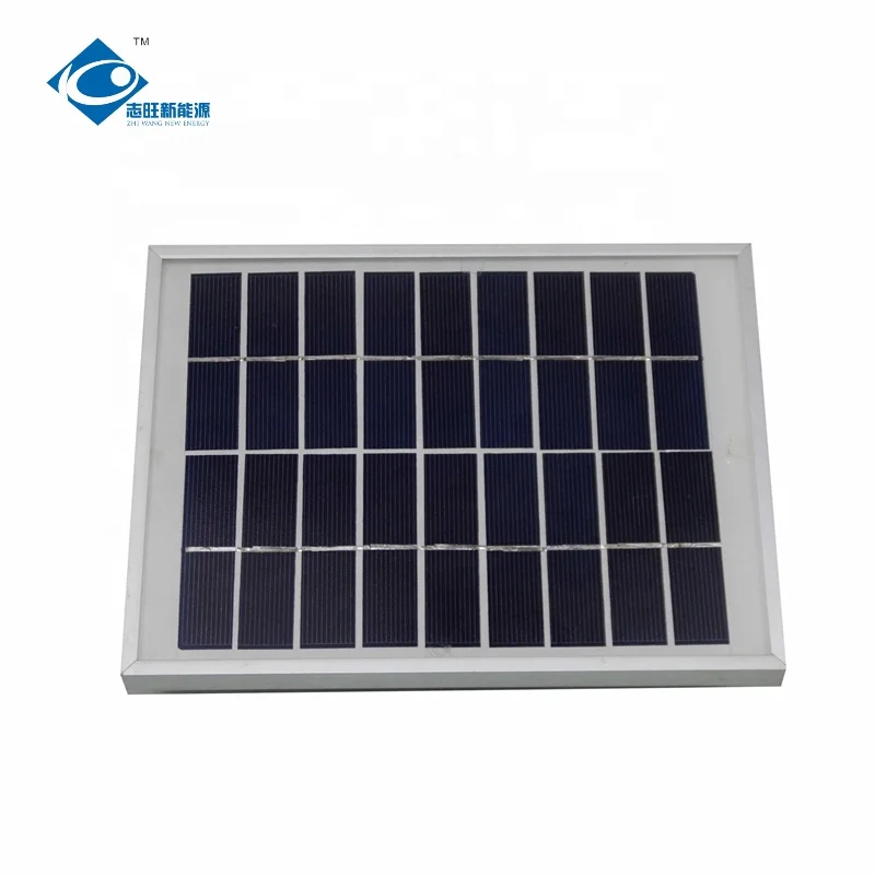 New Innovative ZW-5W-9V Glass Laminated Photovoltaic Solar Panel 5W 9V Portable Solar Battery Charger