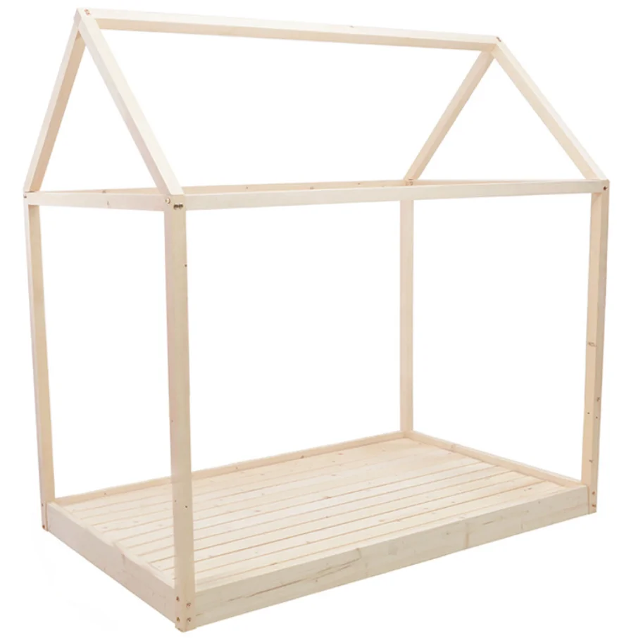 wholesale Nordic style  Wooden frame kids bed for small room