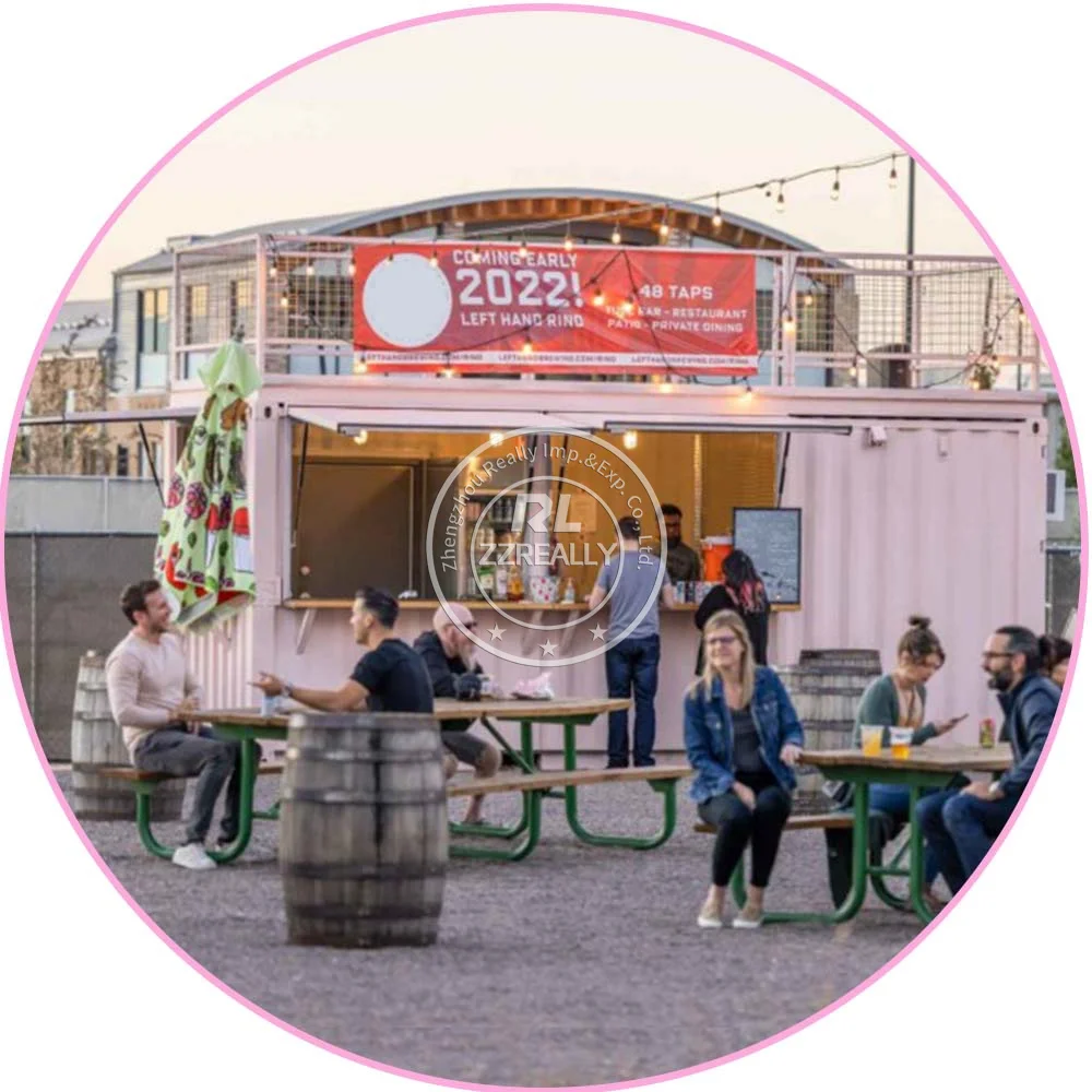OEM Mobile Prefab Container Truck USA Customization Concession Trailer For Boba Shop Ice Cream Street Vending Business Trolley