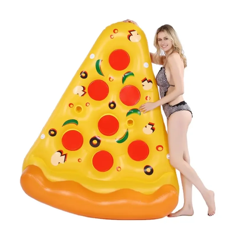Wholesale Giant Inflatable Pizza Water Sport Play Equipment Floating Mattress Swimming Pool Float Bed