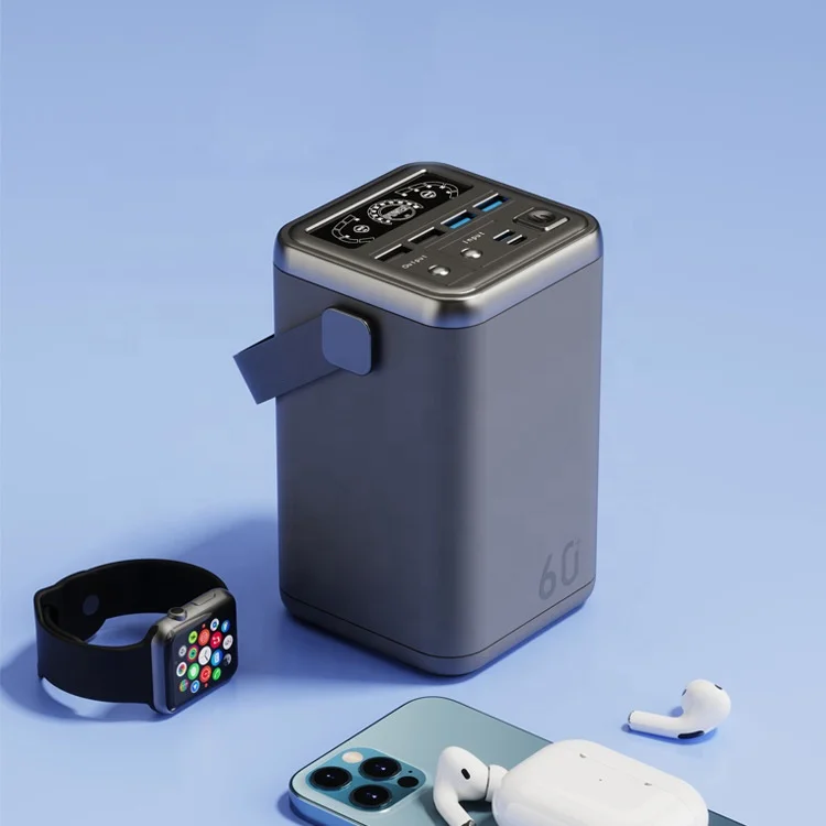 Quick Charge Portable Laptop Mobile DC Outdoor Energy Storage Power Supply Container Power Bank Station 60000mAh LED Display