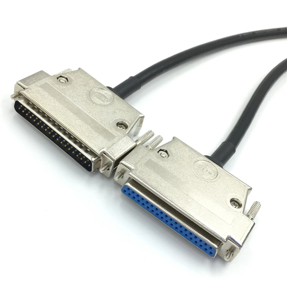 Hot DB37 Data Cable Male to Female Male to Male Female to Female 37 Pin Extension Cable 28AWG OD 10mm Pure Copper Double Shield