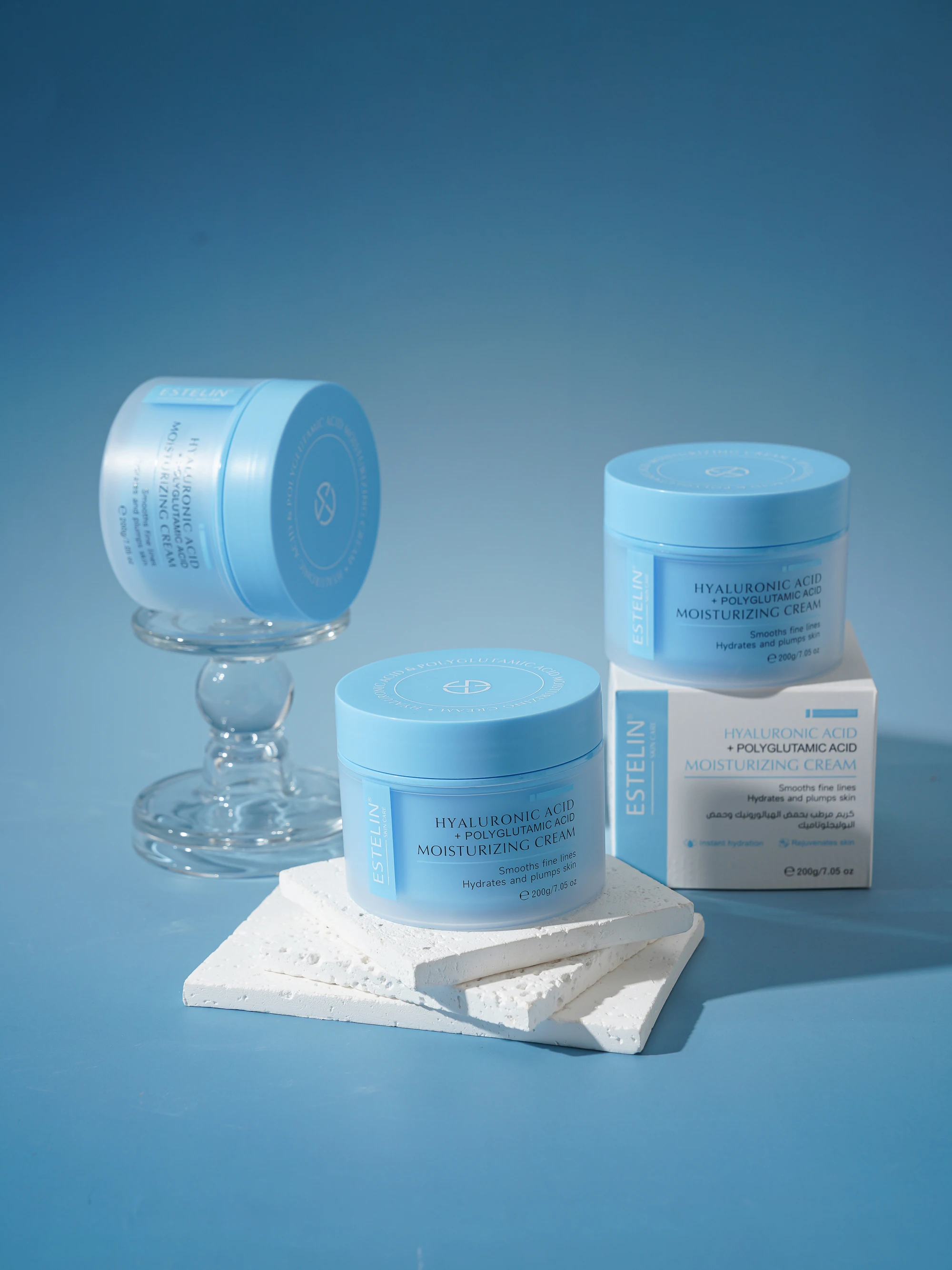 ESTELIN Skin Care Moisturizing Smooth Fine Line Anti Wrinkle Hydrating Hyaluronic Acid cream 200ml