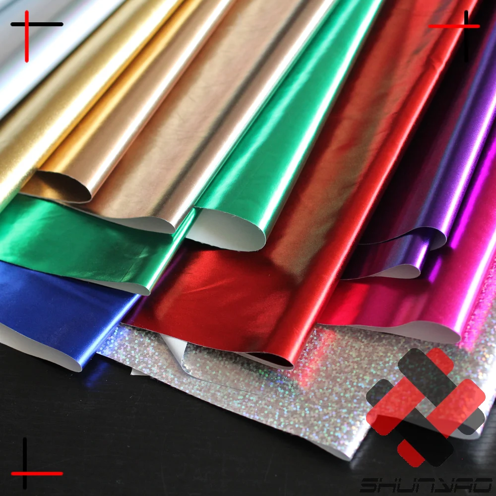 100% polyester foil coated shiny silver glitter fabric