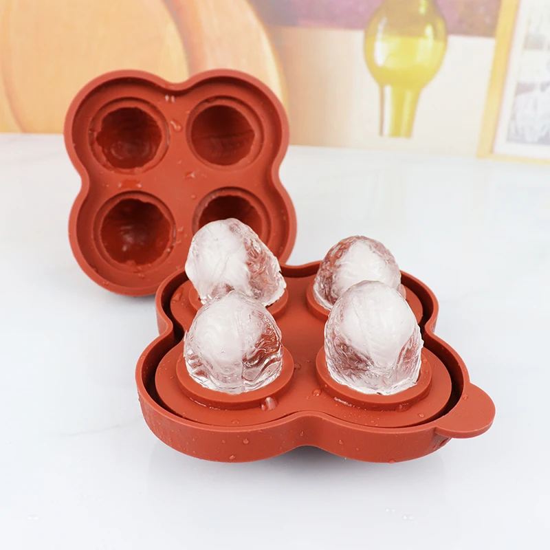 Food grade BPA free silicone ice cubes tray with lid for Ice Cream Tools
