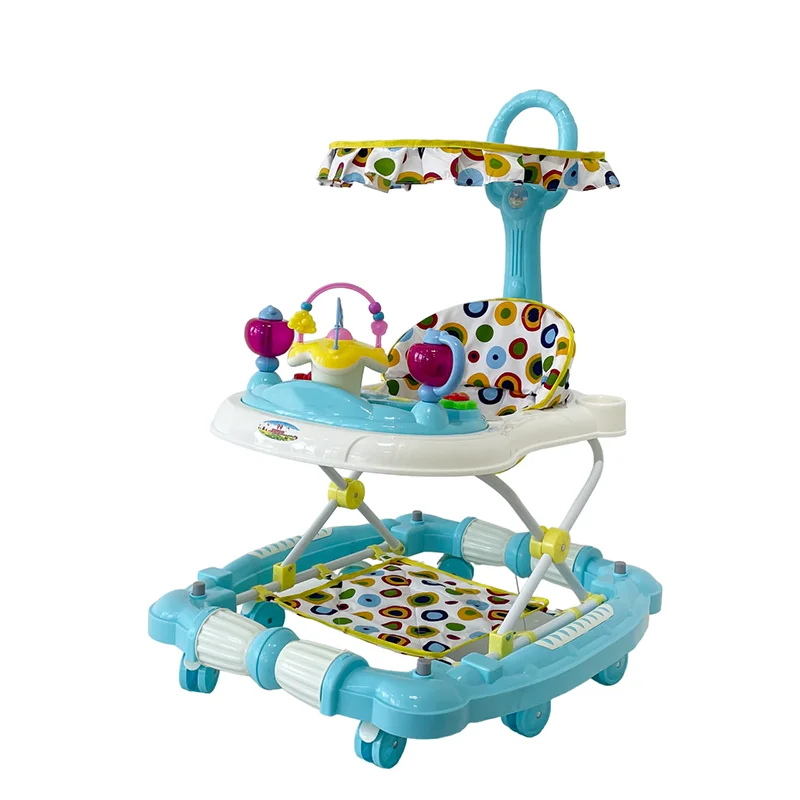 New Outdoor Multi Function Push Handle Baby Learning Walker with Canopy