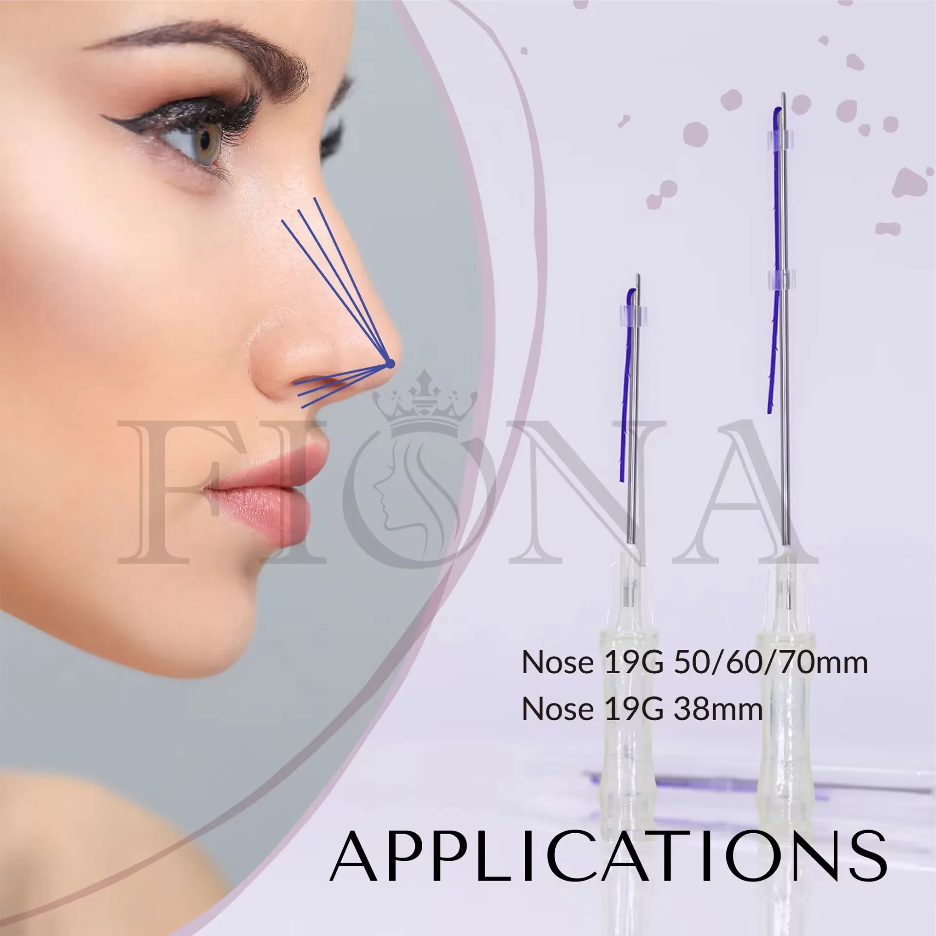 PDO NOSE THREADS NL-19G-38MM for Nasal septum lift