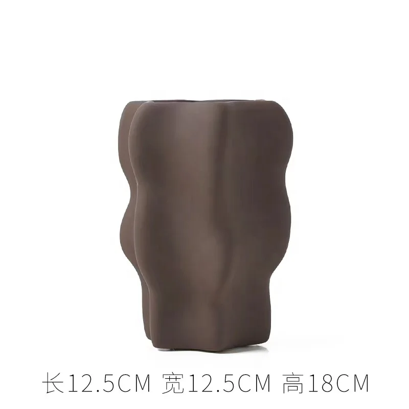 ins minimalist modern matte hydroponic dried flower vase nordic home accessories soft decoration table decoration