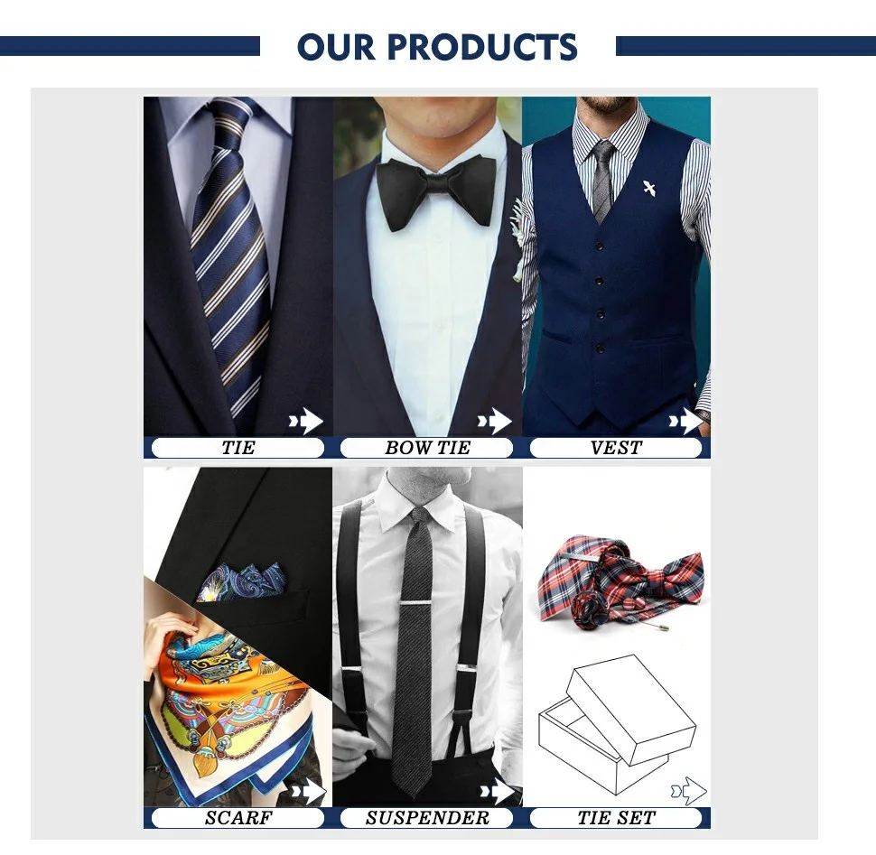 Men Suit Accessories Luxury Gift Handmade Jacquard Bowtie Set