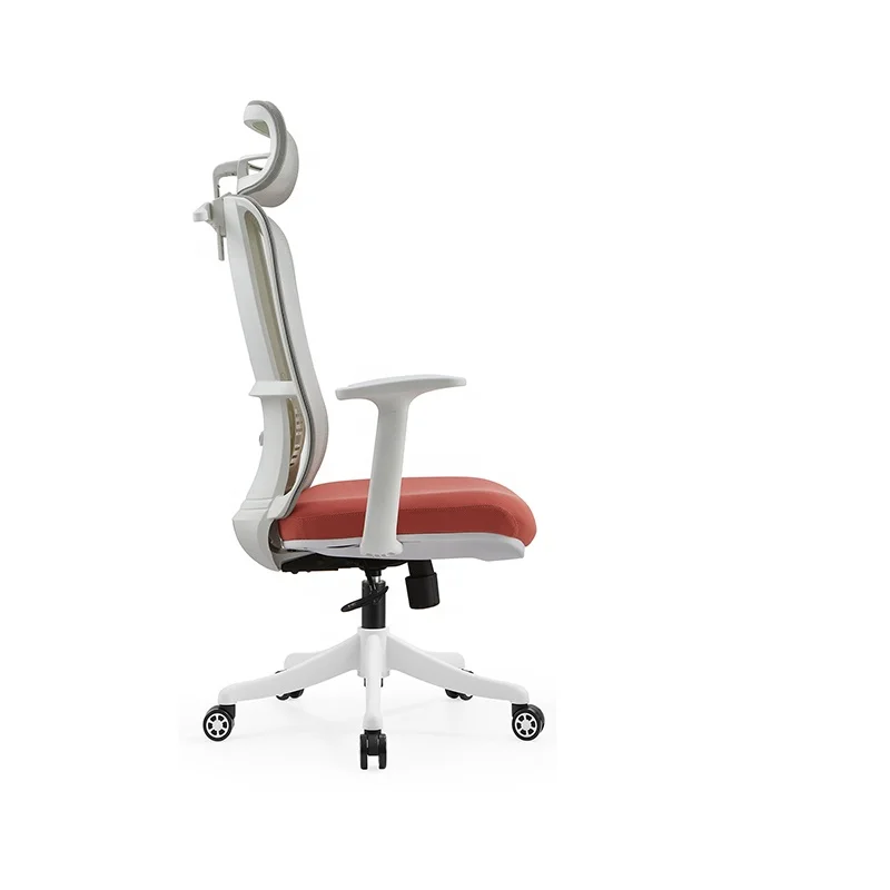 Fashion White Business Office Chair Headrest Adjustable Mesh General Manager Swivel Chair Not leather