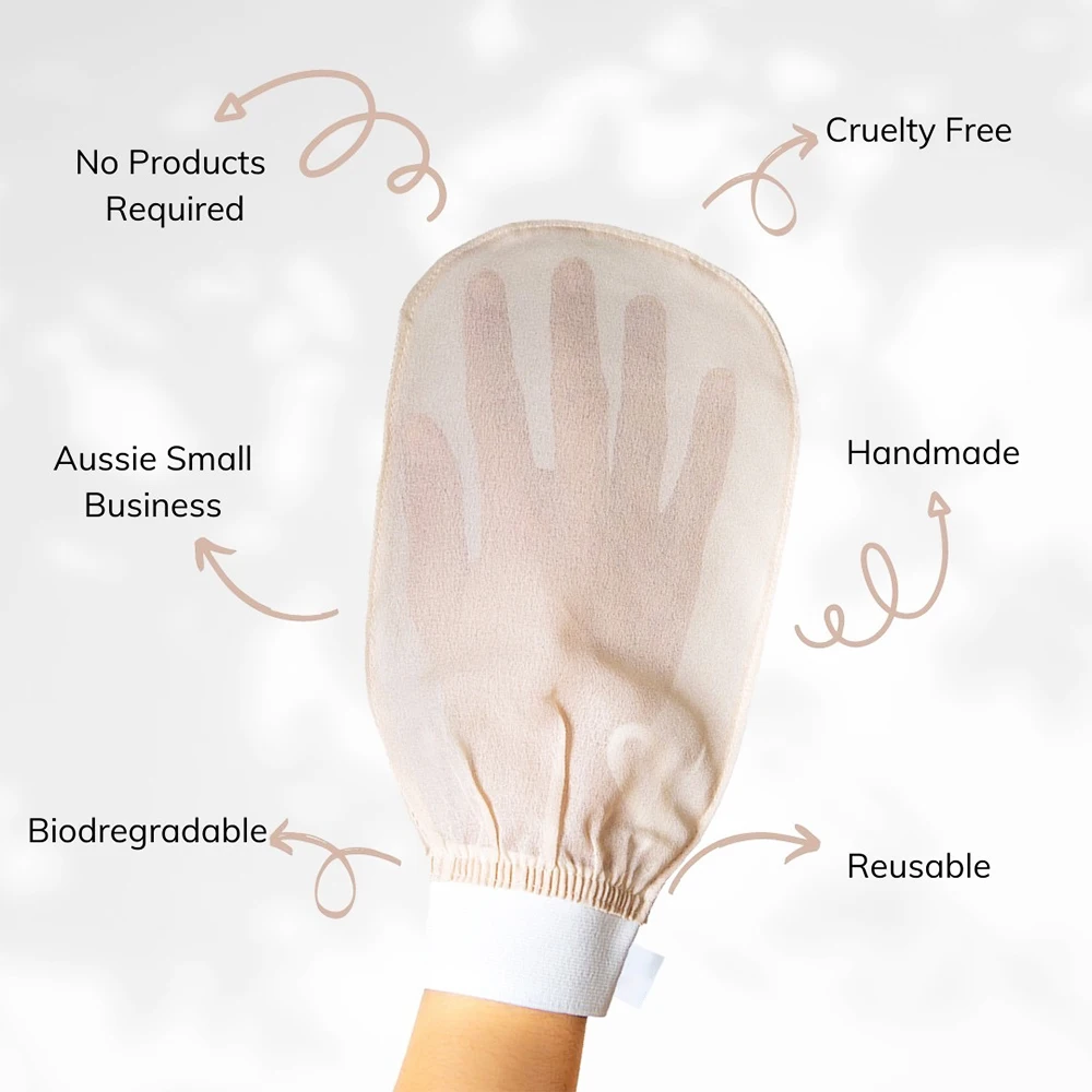 Шелковая отшелушивающая перчатка, экологически чистая Косметическая перчатка для ванны, удаляет омертвевшую кожу, мягкие фиолетовые шелковые волоконные отшелушивающие перчатки