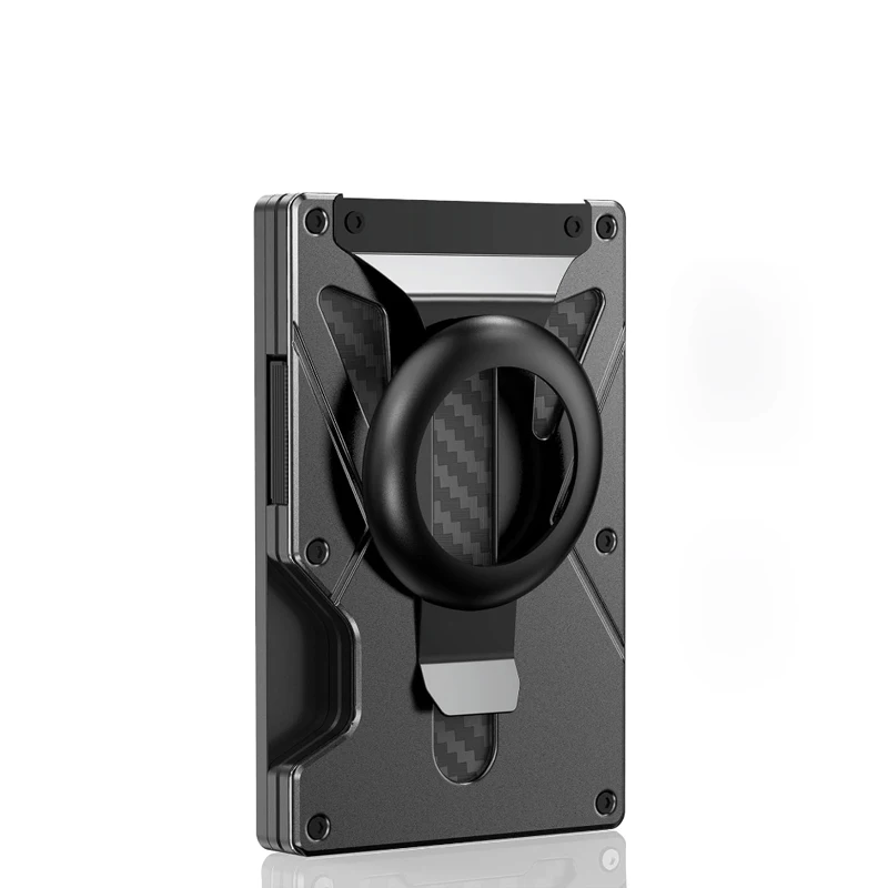 Aluminum Card Holder Multiple Wallet Magnetic Mobile Phone Case Card Holder Wallet with Money Clip For Magsaf iPhone 12-15