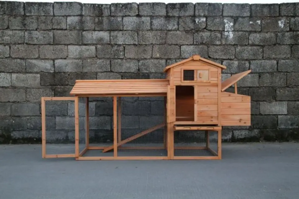 WoodVille Outdoor Modern  Backyard Wooden Chicken Coop House Chickens Wooden Chicken Coop