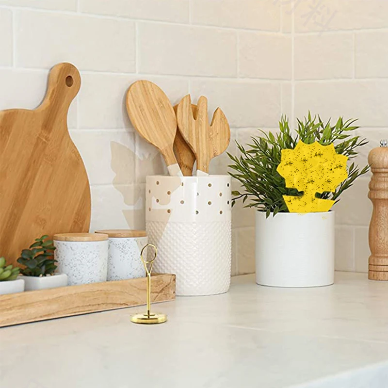 10pcs Sticky Traps Yellow Double-sided Insect Catcher Fruit Fly Sticky Bug Trap Board Garden Plant Protection Flycatcher