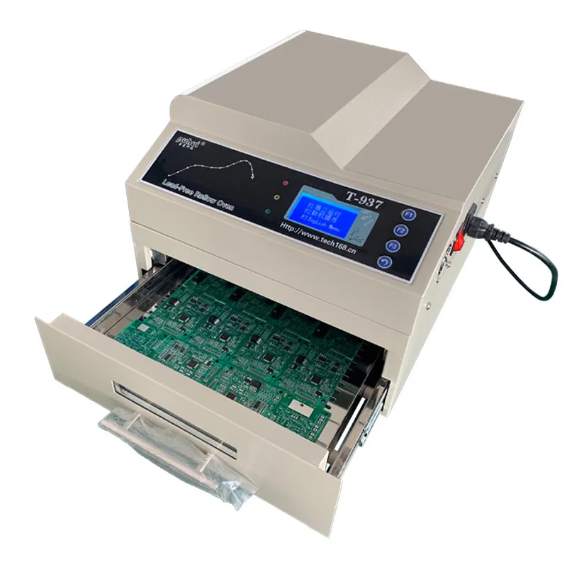 PCB оплавляющая печь Puhui T937M Smt бессвинцовое светодиодное сварочное оборудование может подключать ПК для работы
