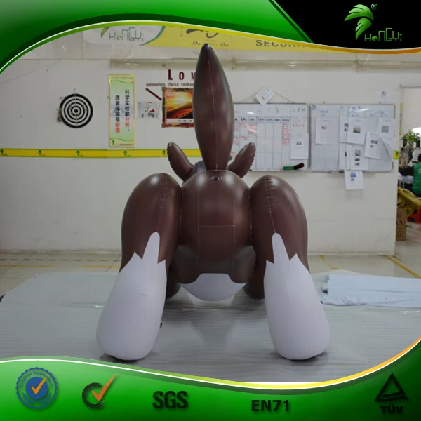 Bouncing Soft Flying Cartoon Inflatable Wolf / Hongyi Custom Made Inflatable Dog Toy