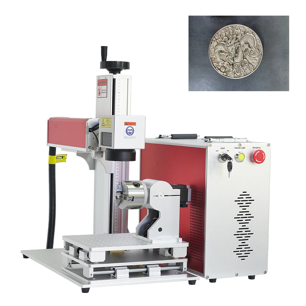3D Relief Split 30w mopa Fiber Laser Marking Machines Portable for All Materials Fiber Laser Engraving Machine For Metal