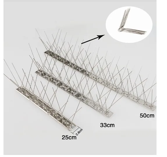 Stainless Steel Bird Thorn Rural Bird Repellent  304 Stainless Steel Bird Spikes for Street and Garden