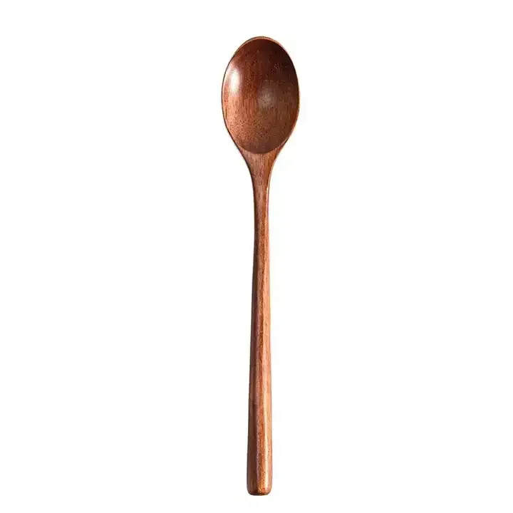 Metier High Quality Natural Wood Bamboo Scoop Kitchen Spice Tea Honey Coffee Tools Soup Teaspoon,Bamboo Spoon Set of 6 Pcs