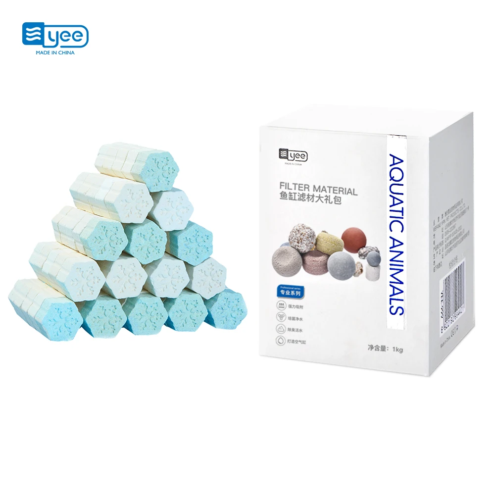Фабрика YEE оптовая продажа материал фильтра для аквариума камень аквариумное стекло керамическое кольцо из коралловой кости вулканический