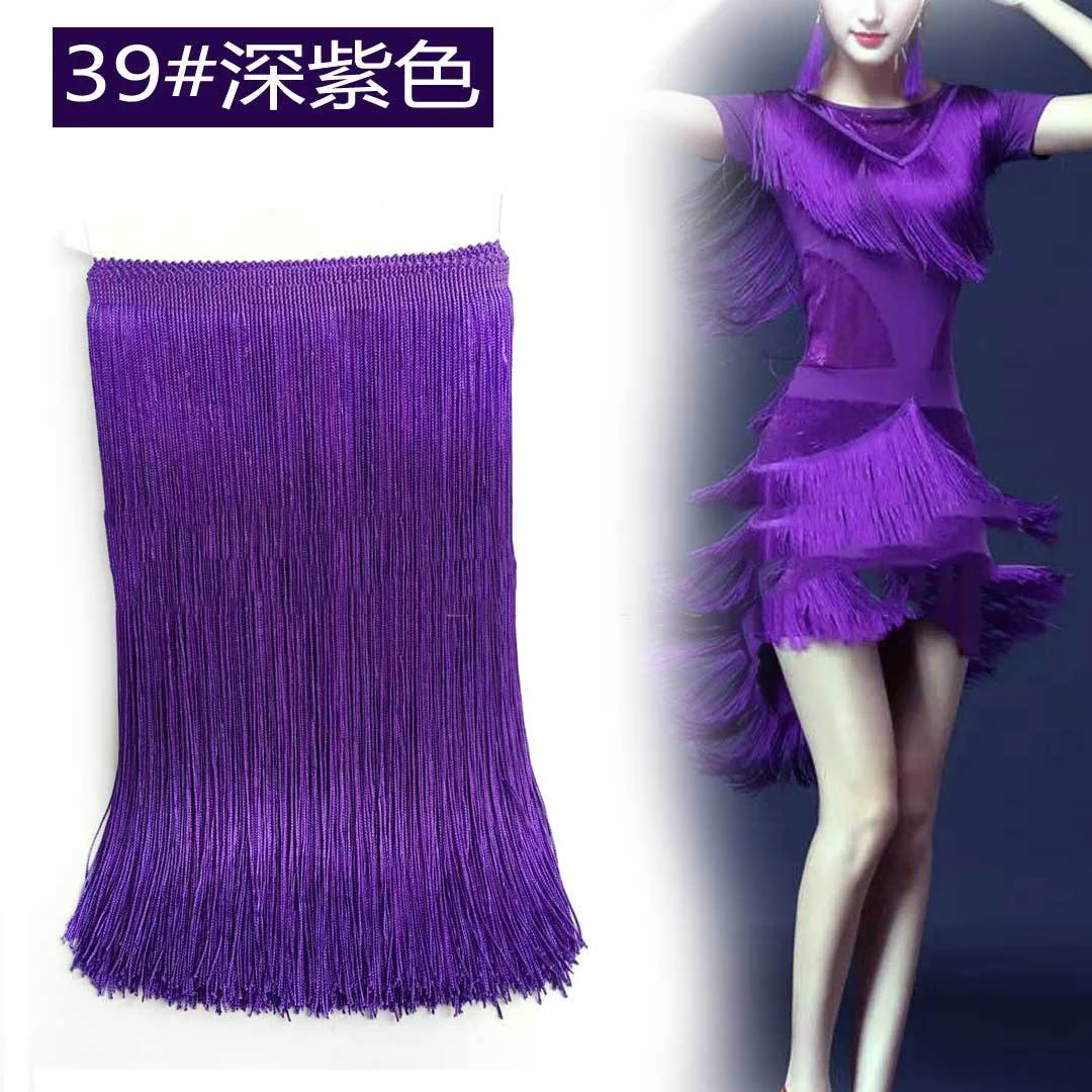 20CM POLYESTER FRINGE Satin Polyester Dance Skirt Dress 7.9in Tassel lace Fringe Trimmings Colorful for Garments