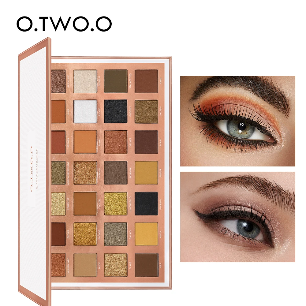 O.TWO.O Customization 28 Colors Eyeshadow Palette Colors Square Shimmer Vegan Makeup Richly Pigment Low Moq Fast Shipping