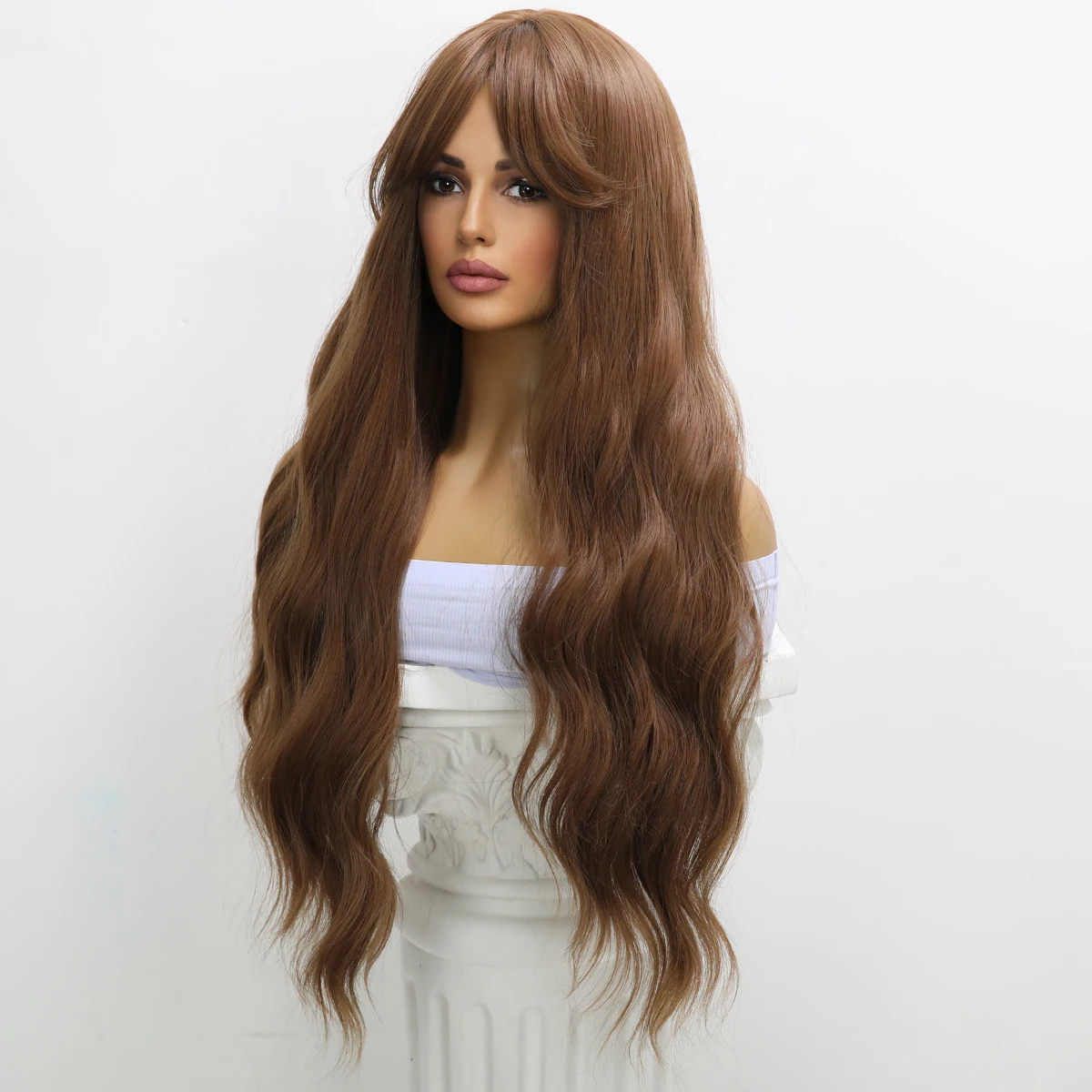 2024 Hot Selling Smilco warm brown Cascade machine makes wigs-Luxurious Waves 28 inches SM357 model