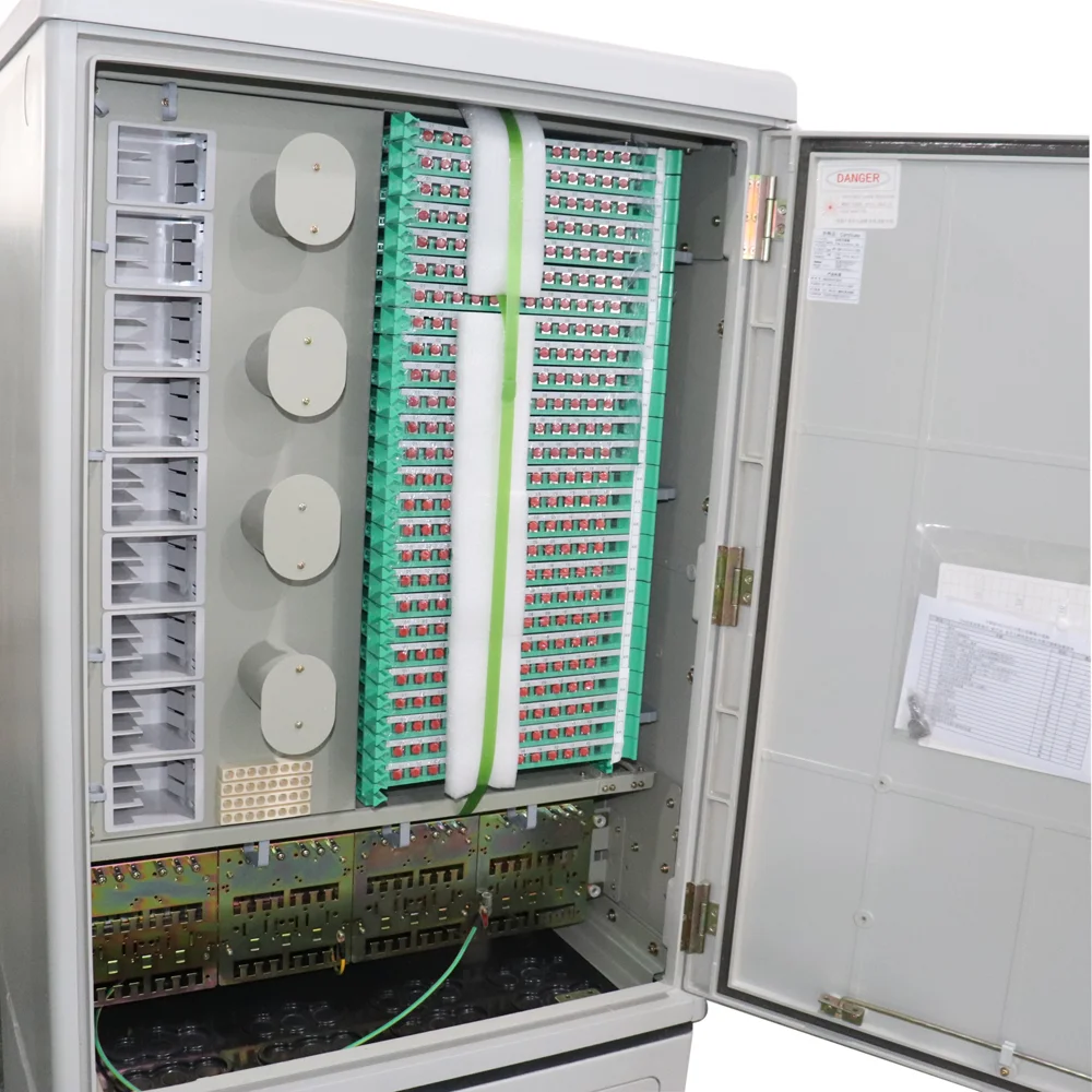 288 Core Outdoor Cabinet  for Splitter Cassette SMC Fiber Optical Distribution Frame Cabinet