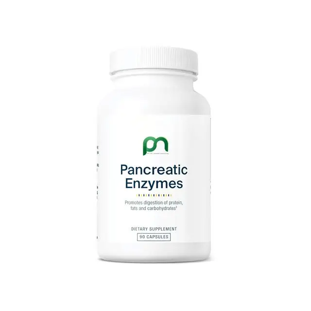 Pancreatic Enzymes Full Strength, Gluten, Dairy, Soy-Free Digestive Aid with Pancreatin, Protease, Amylase OEM